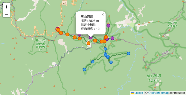 地圖節點 Popup 截圖